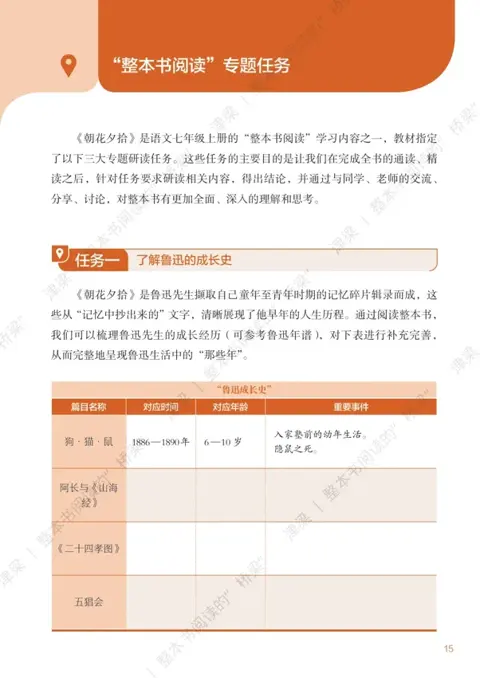 《阅读笔记与综合实践指南》：梳理成长经历